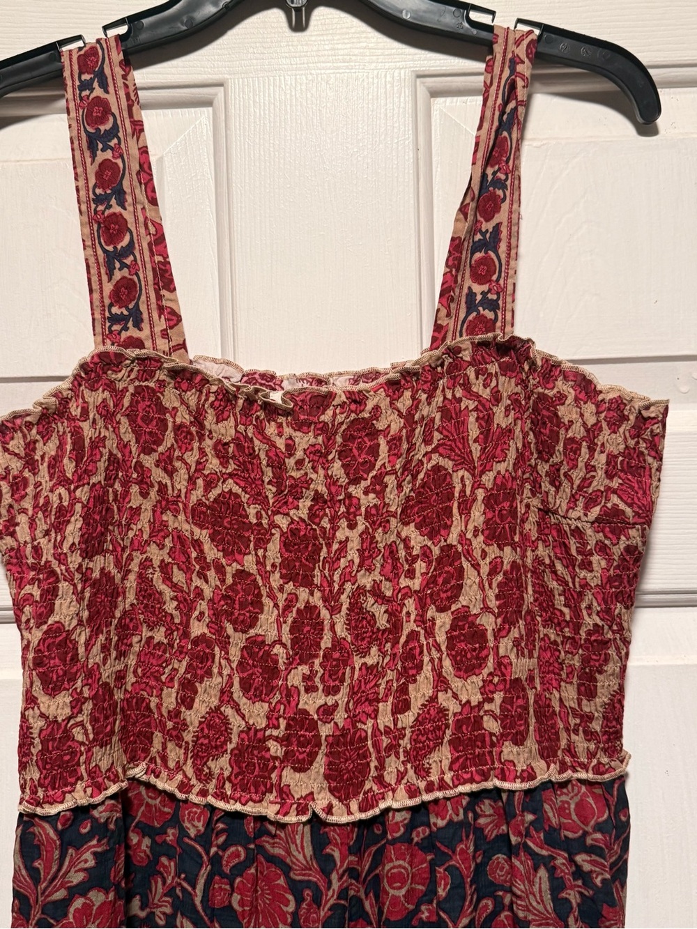 NWOT NATURAL LIFE Burgundy Floral Wide-Leg Jumpsuit - Picture 6 of 7